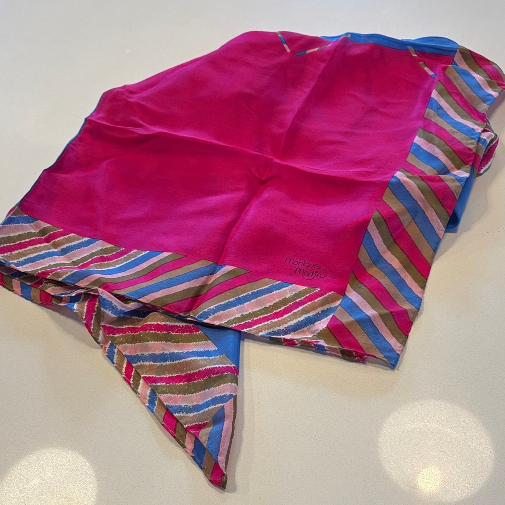 Vintage Monique Martin Silk Scarf